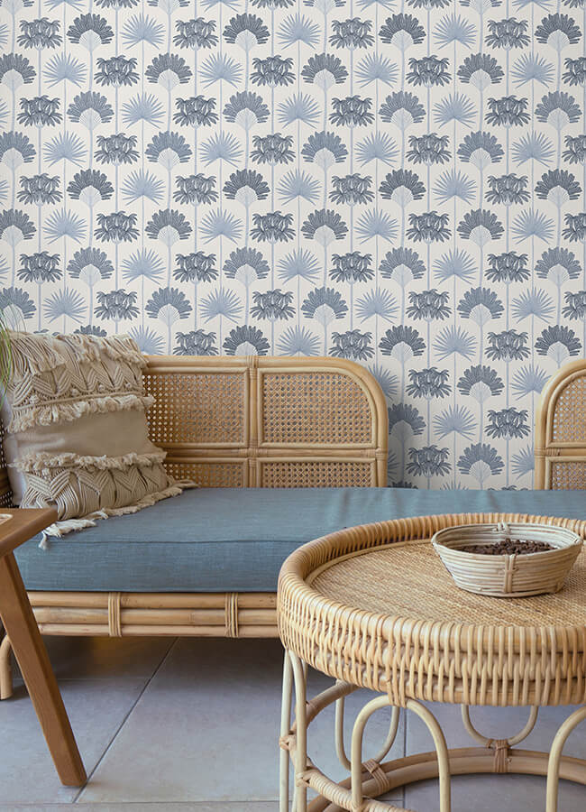 kentia-blue-peel-and-stick-wallpaper-york-wallcoverings-nus6189 - York Wallcoverings Wallpaper