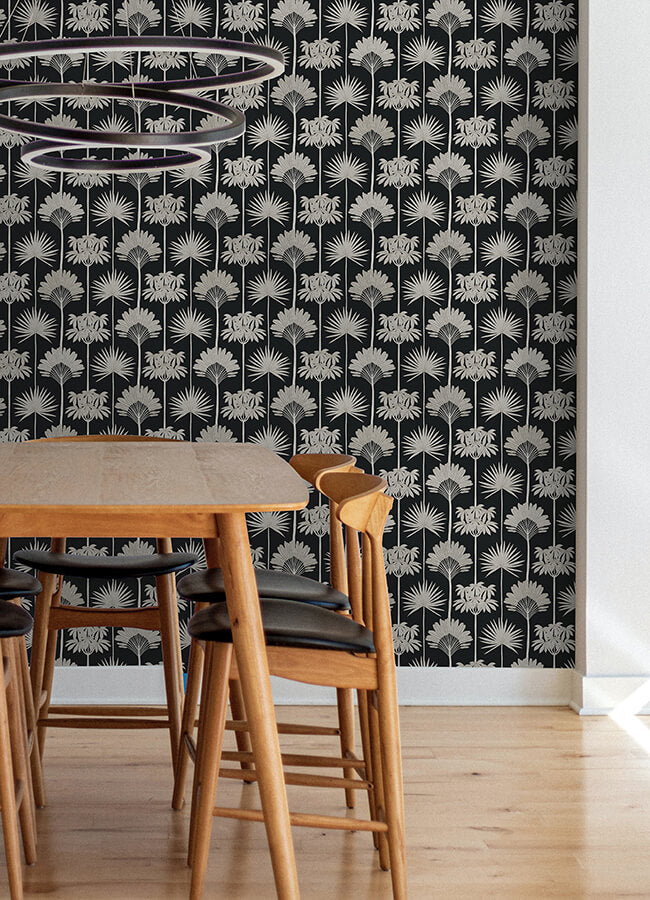 kentia-black-peel-and-stick-wallpaper-york-wallcoverings-nus6190 - York Wallcoverings Wallpaper
