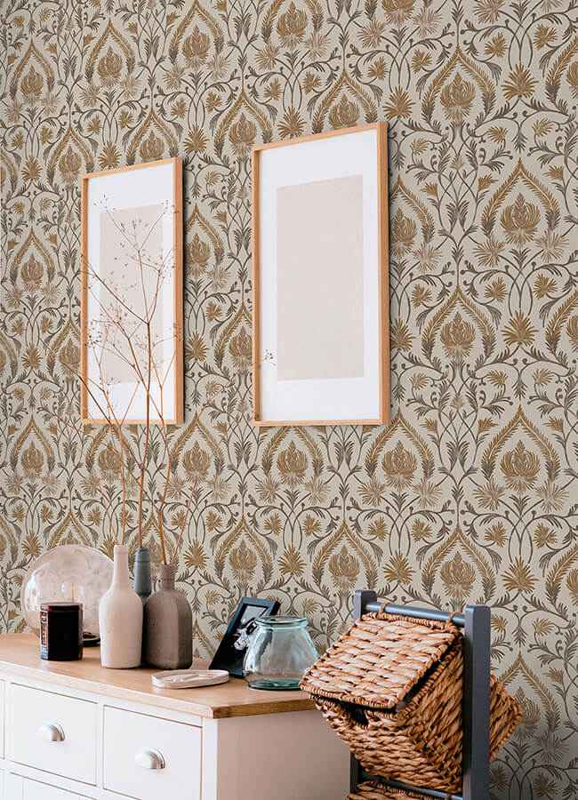 Isle Brown Peel & Stick Wallpaper - York Wallcoverings - NUS6191 - York Wallcoverings Wallpaper