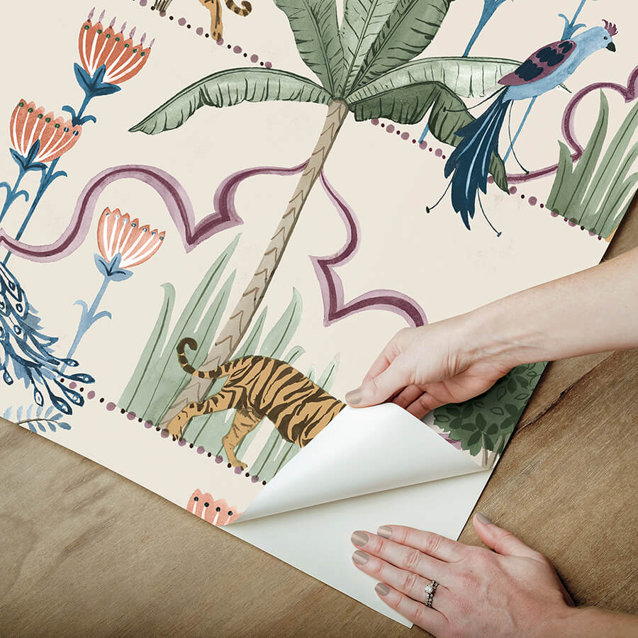 laos-taupe-peel-and-stick-wallpaper-york-wallcoverings-nus6194 - York Wallcoverings Wallpaper