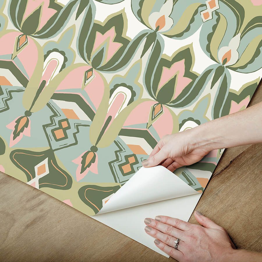 akira-green-peel-and-stick-wallpaper-york-wallcoverings-nus6197 - York Wallcoverings Wallpaper