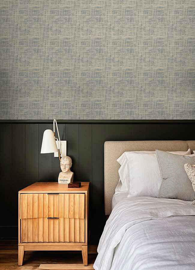Nolan Blue Peel & Stick Wallpaper - York Wallcoverings - NUS6200 - York Wallcoverings Wallpaper