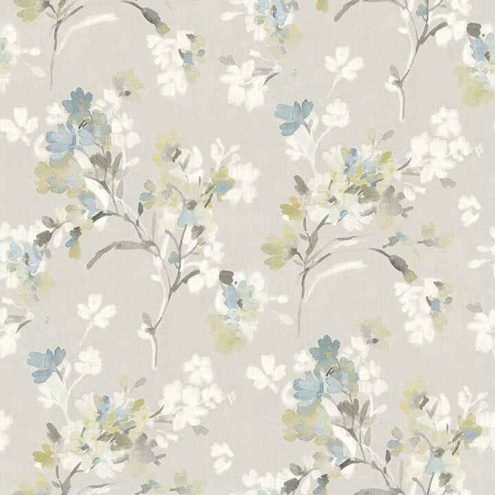 Azalea Light Grey Floral Branches Wallpaper - York Wallcoverings - 4134-72528