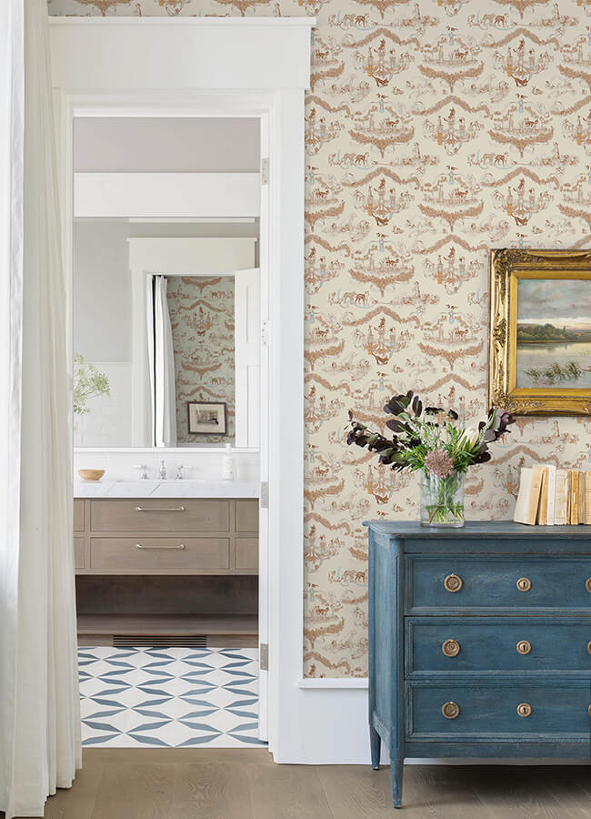 orange-worst-in-show-peel-and-stick-wallpaper-york-wallcoverings-ras6259 - York Wallcoverings Wallpaper