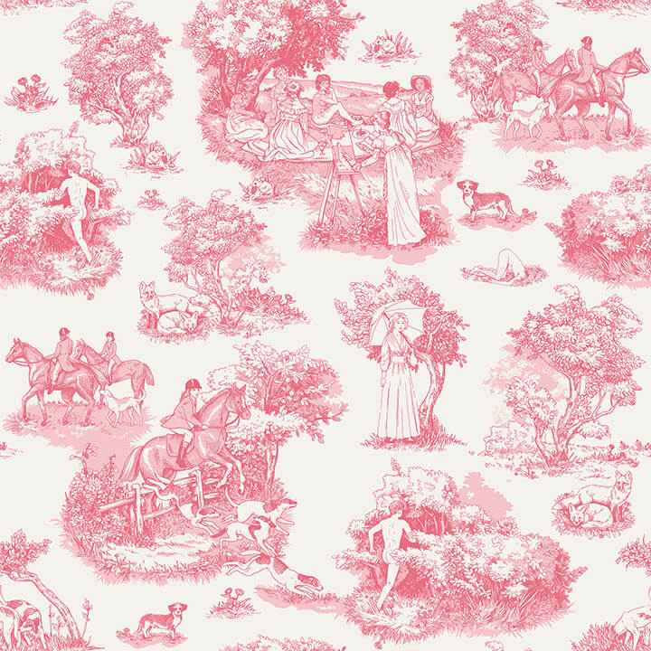 Pink the Chase Peel and Stick Wallpaper - York Wallcoverings - RAS6262