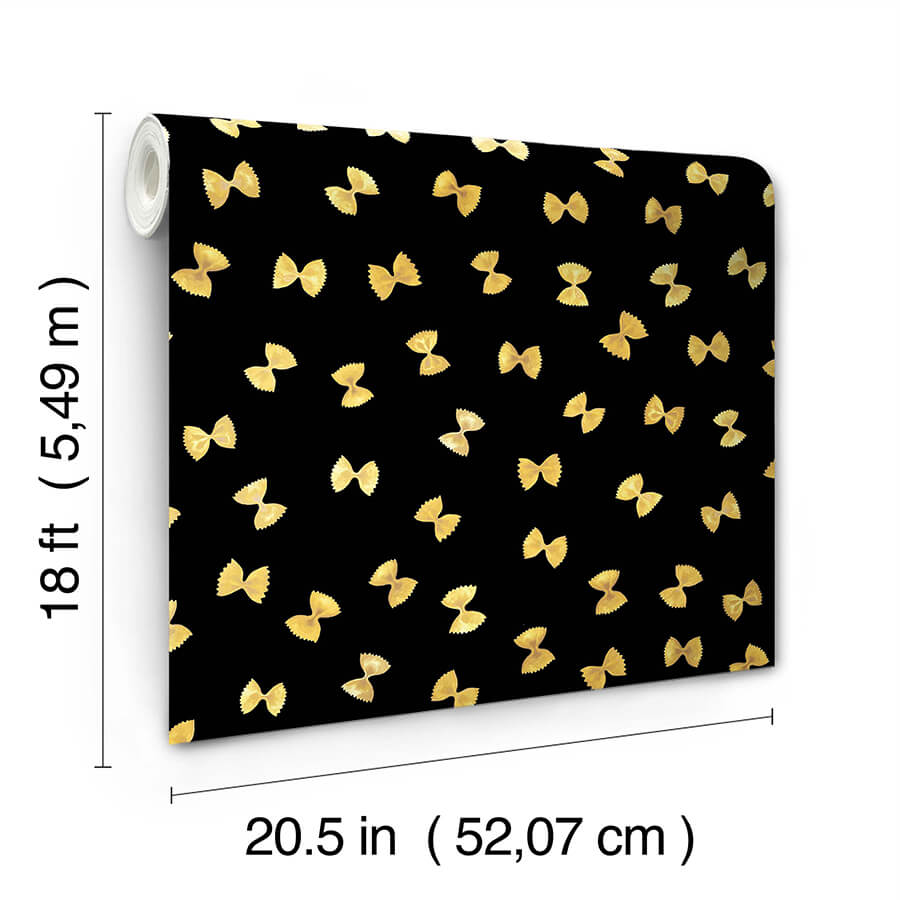 black-pasta-peel-and-stick-wallpaper-york-wallcoverings-ras6265 - York Wallcoverings Wallpaper