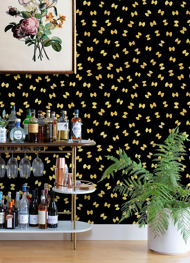 black-pasta-peel-and-stick-wallpaper-york-wallcoverings-ras6265 - York Wallcoverings Wallpaper