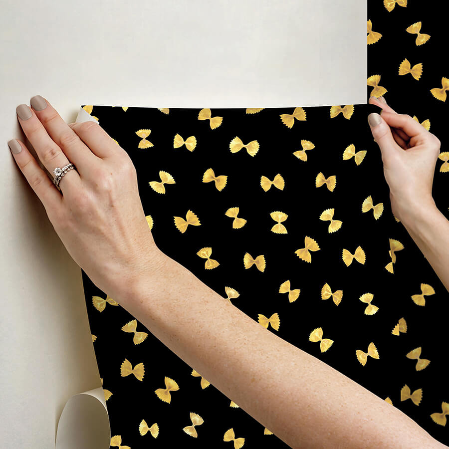 black-pasta-peel-and-stick-wallpaper-york-wallcoverings-ras6265 - York Wallcoverings Wallpaper