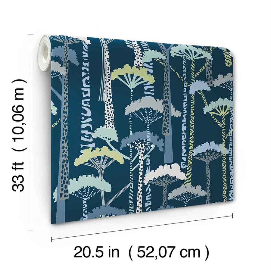 Unify Indigo Forest Wallpaper - York Wallcoverings - 4146-27208 - York Wallcoverings Wallpaper