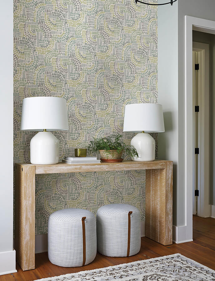 wanderer-aquamarine-mosiac-wallpaper-york-wallcoverings-4146-27214 - York Wallcoverings Wallpaper