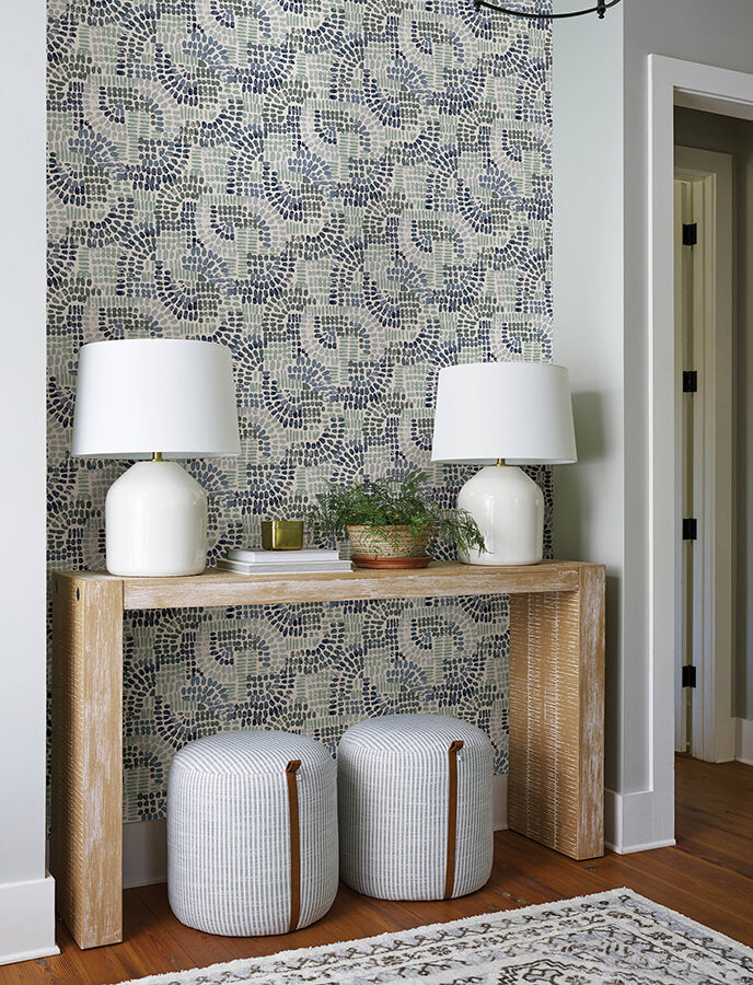 wanderer-blueberry-mosiac-wallpaper-york-wallcoverings-4146-27215 - York Wallcoverings Wallpaper