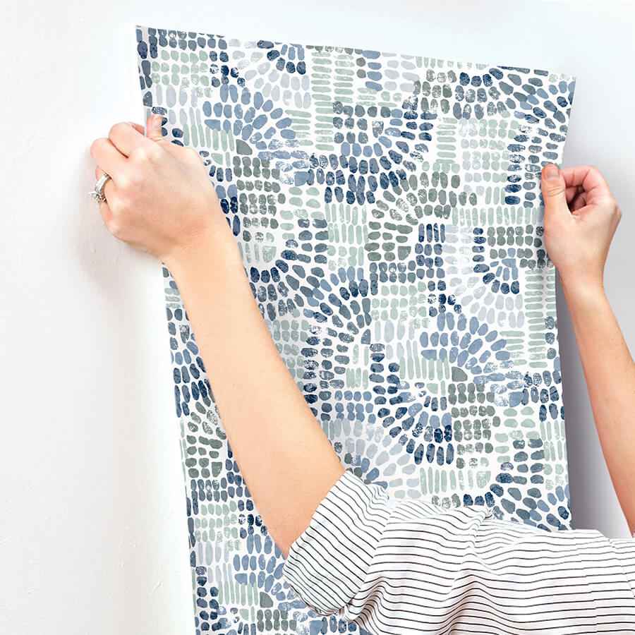 Wanderer Blueberry Mosiac Wallpaper - York Wallcoverings - 4146-27215 - York Wallcoverings Wallpaper