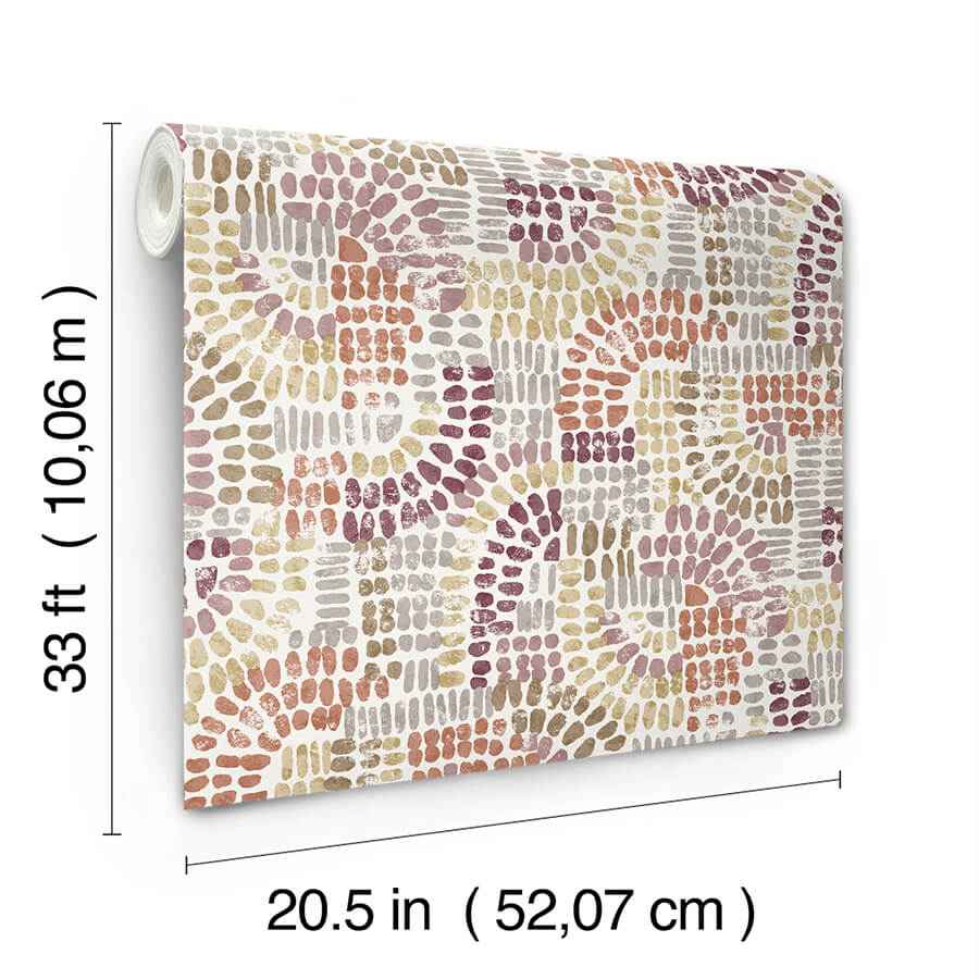 Wanderer Multicolor Mosiac Wallpaper - York Wallcoverings - 4146-27216 - York Wallcoverings Wallpaper