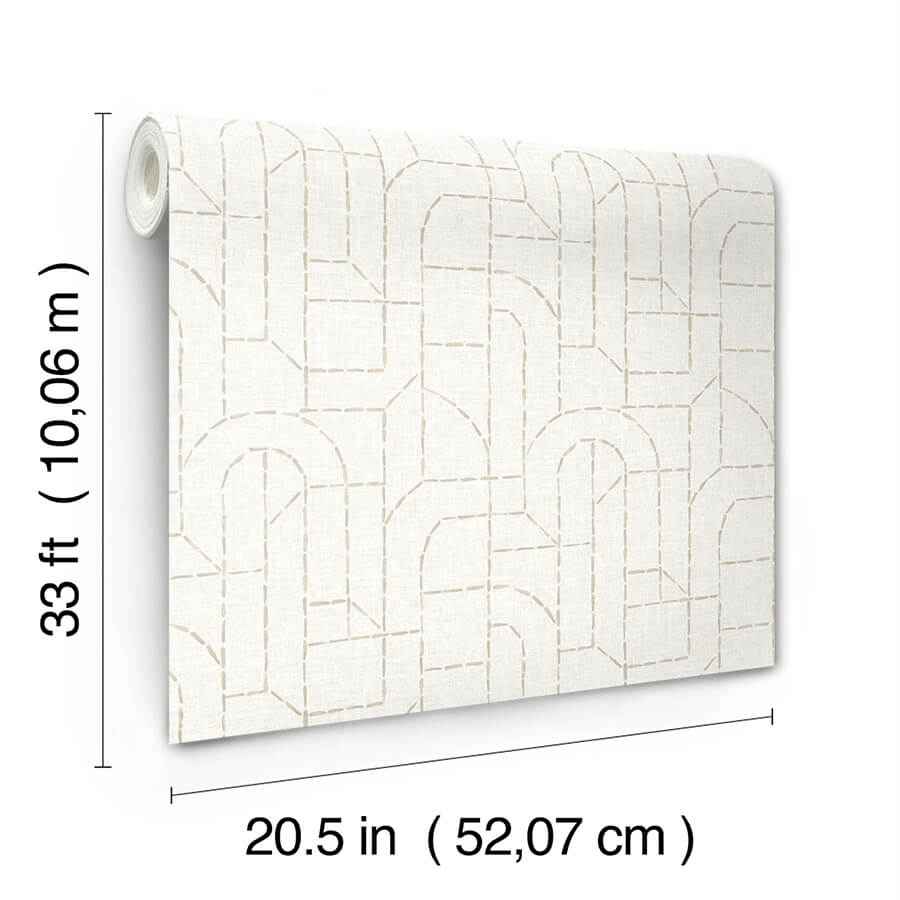 Integrity Dove Arched Outlines Wallpaper - York Wallcoverings - 4146-27221 - York Wallcoverings Wallpaper