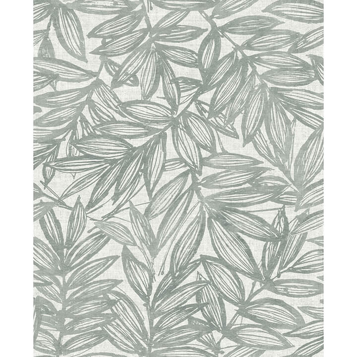 rhythmic-grey-leaf-wallpaper-york-wallcoverings-4146-27234 - York Wallcoverings Wallpaper