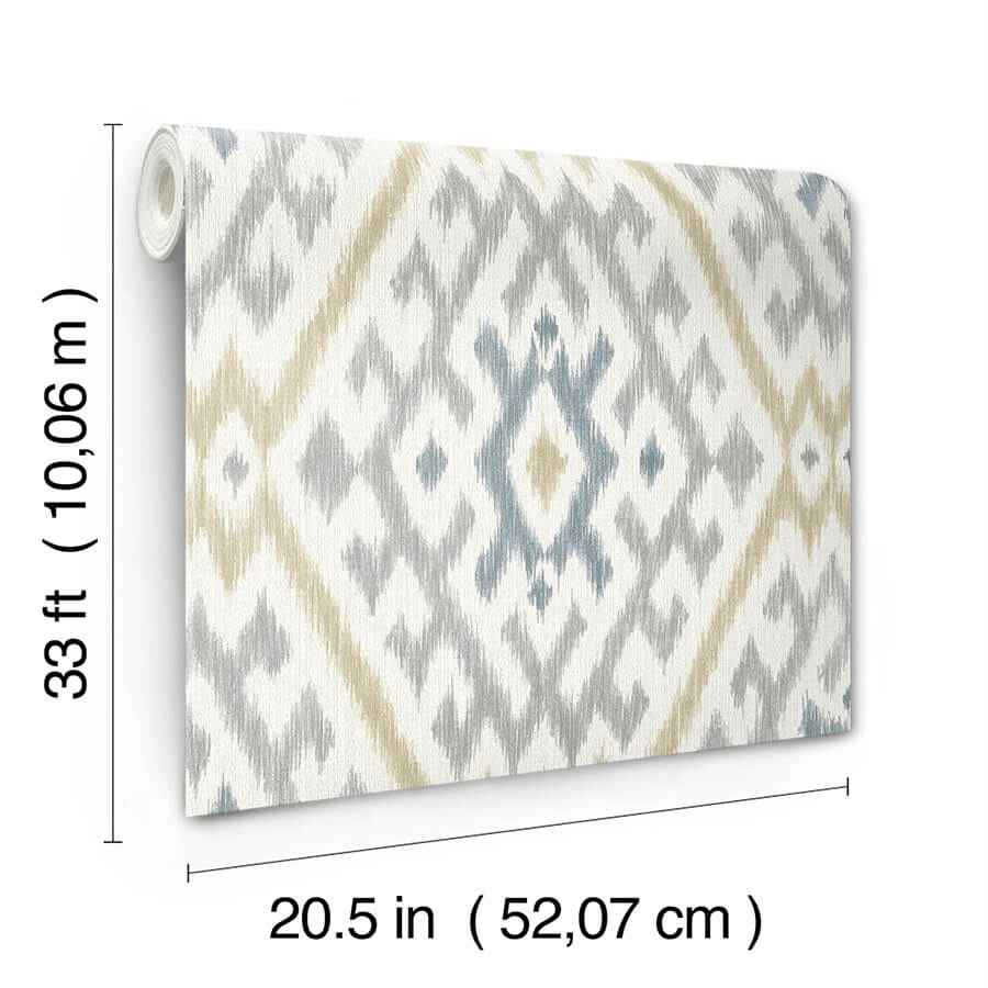Solola Chartreuse Ikat Wallpaper - York Wallcoverings - 4146-27235