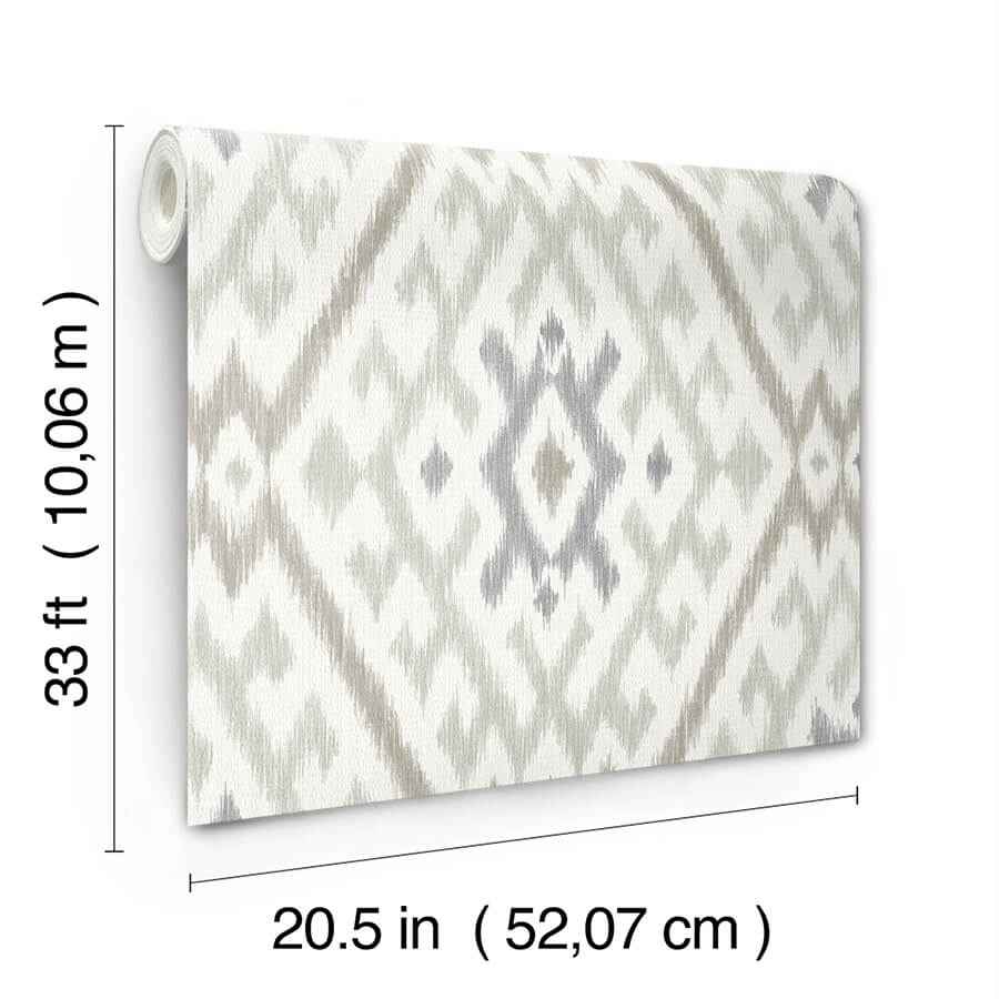 Solola Stone Ikat Wallpaper - York Wallcoverings - 4146-27239