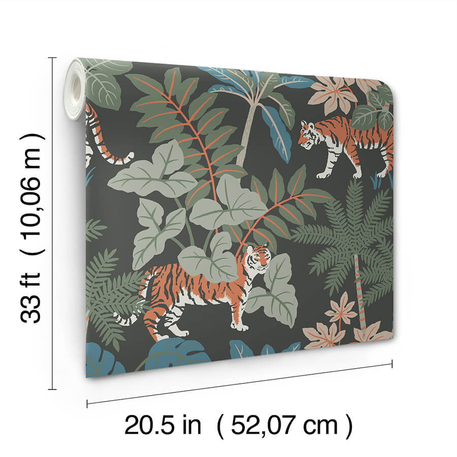 caspian-grey-jungle-prowl-wallpaper-york-wallcoverings-4146-27250 - York Wallcoverings Wallpaper