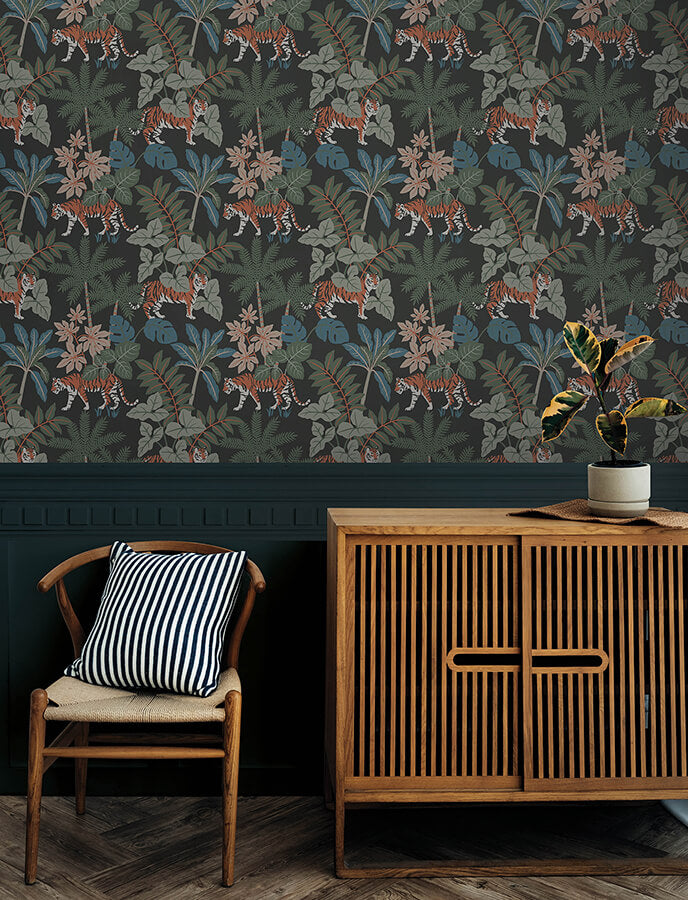 caspian-grey-jungle-prowl-wallpaper-york-wallcoverings-4146-27250 - York Wallcoverings Wallpaper