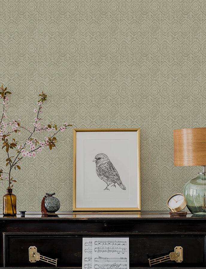 gallivant-sage-woven-geometric-wallpaper-york-wallcoverings-4146-27253 - York Wallcoverings Wallpaper
