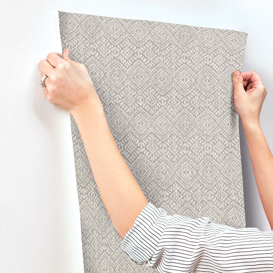 gallivant-grey-woven-geometric-wallpaper-york-wallcoverings-4146-27254 - York Wallcoverings Wallpaper