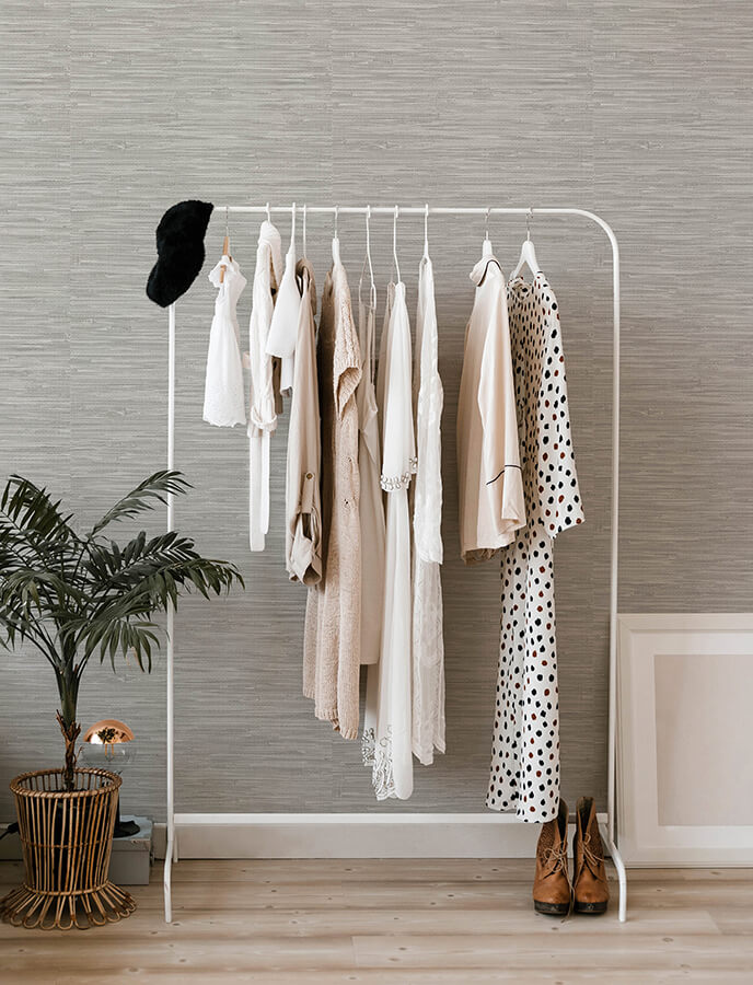 exhale-light-grey-woven-faux-grasscloth-wallpaper-york-wallcoverings-4146-27263 - York Wallcoverings Wallpaper