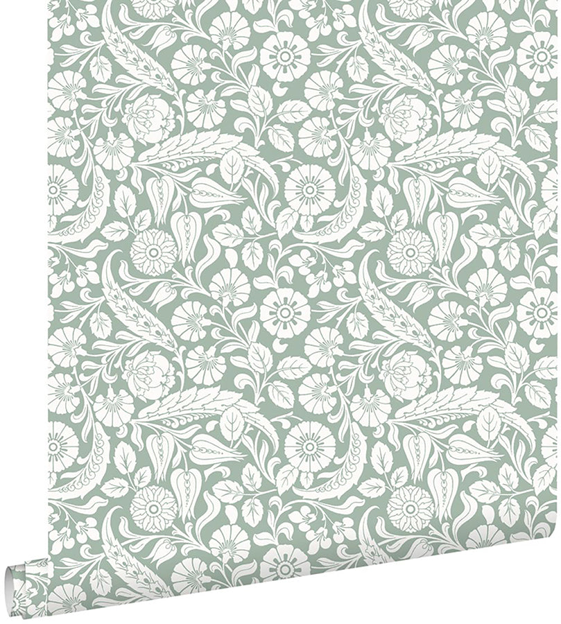 cordelia-green-baroque-blooms-wallpaper-york-wallcoverings-dd139329 - York Wallcoverings Wallpaper