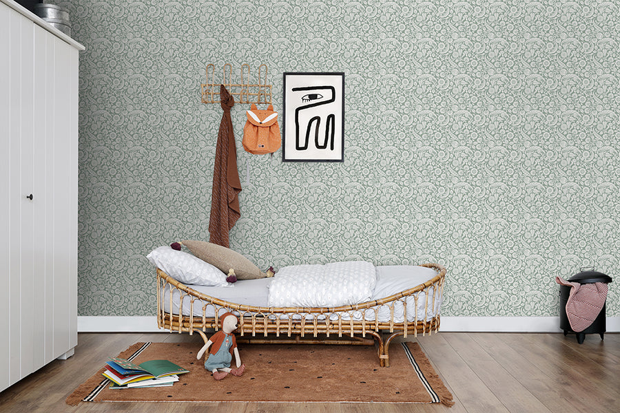 cordelia-green-baroque-blooms-wallpaper-york-wallcoverings-dd139329 - York Wallcoverings Wallpaper