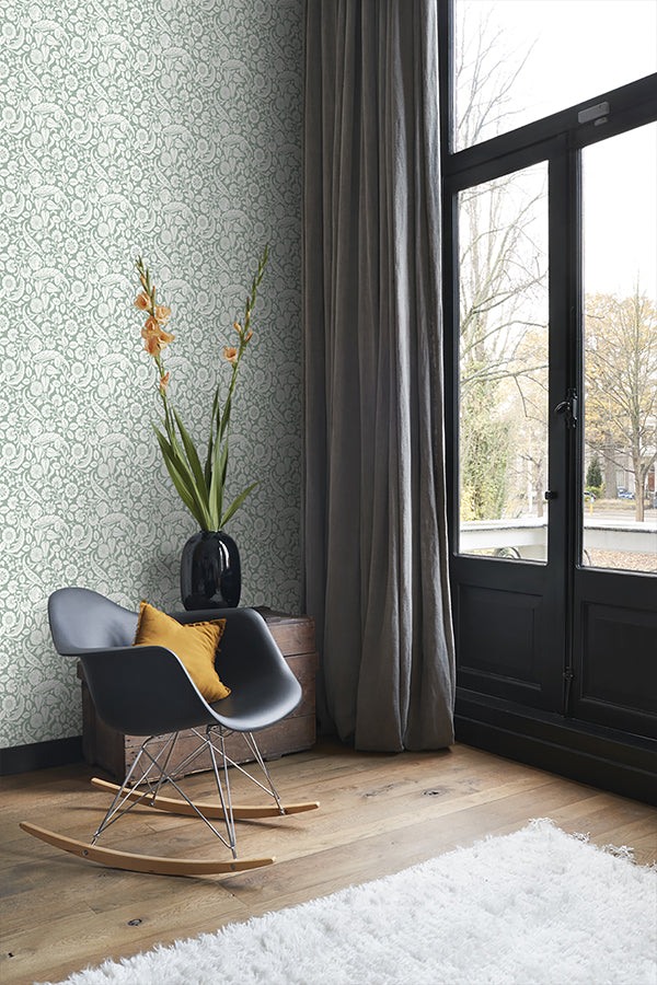 cordelia-green-baroque-blooms-wallpaper-york-wallcoverings-dd139329 - York Wallcoverings Wallpaper