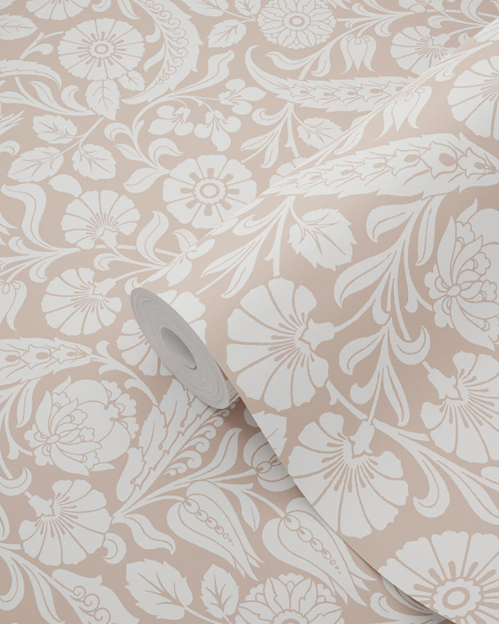 cordelia-pink-baroque-blooms-wallpaper-york-wallcoverings-dd139330 - York Wallcoverings Wallpaper