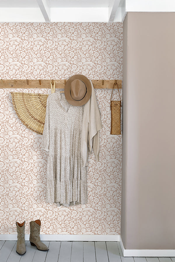 cordelia-pink-baroque-blooms-wallpaper-york-wallcoverings-dd139330 - York Wallcoverings Wallpaper