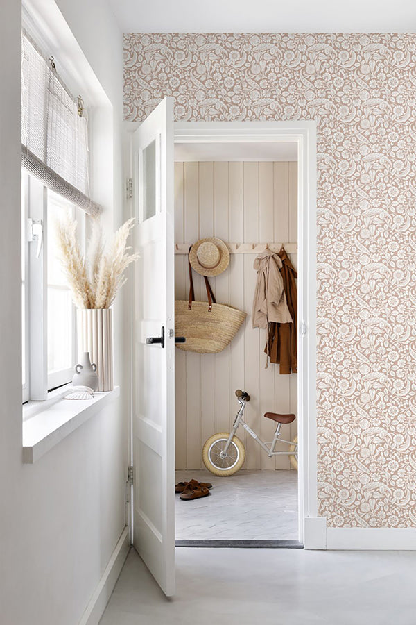 cordelia-pink-baroque-blooms-wallpaper-york-wallcoverings-dd139330 - York Wallcoverings Wallpaper