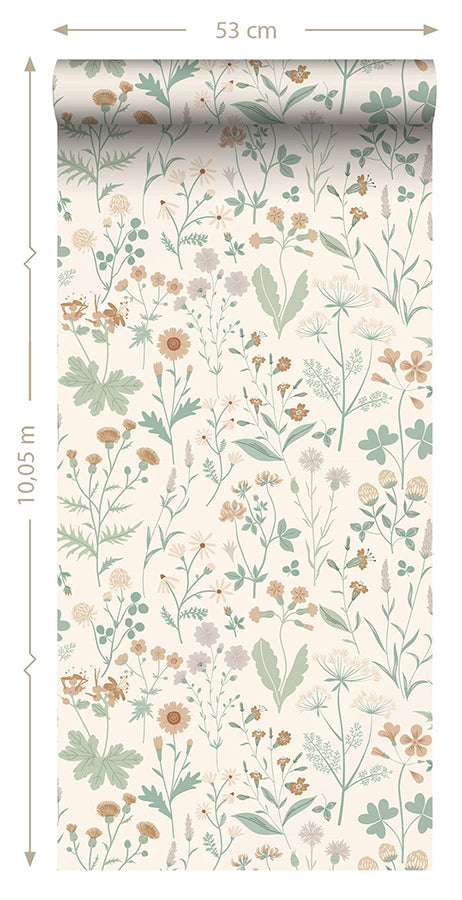 letitia-cream-summer-meadows-wallpaper-york-wallcoverings-dd139481 - York Wallcoverings Wallpaper