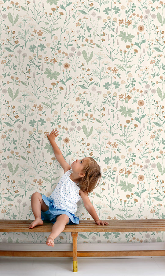 letitia-cream-summer-meadows-wallpaper-york-wallcoverings-dd139481 - York Wallcoverings Wallpaper