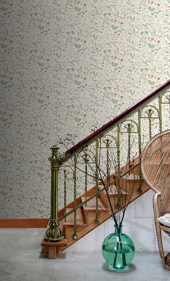 letitia-cream-summer-meadows-wallpaper-york-wallcoverings-dd139481 - York Wallcoverings Wallpaper