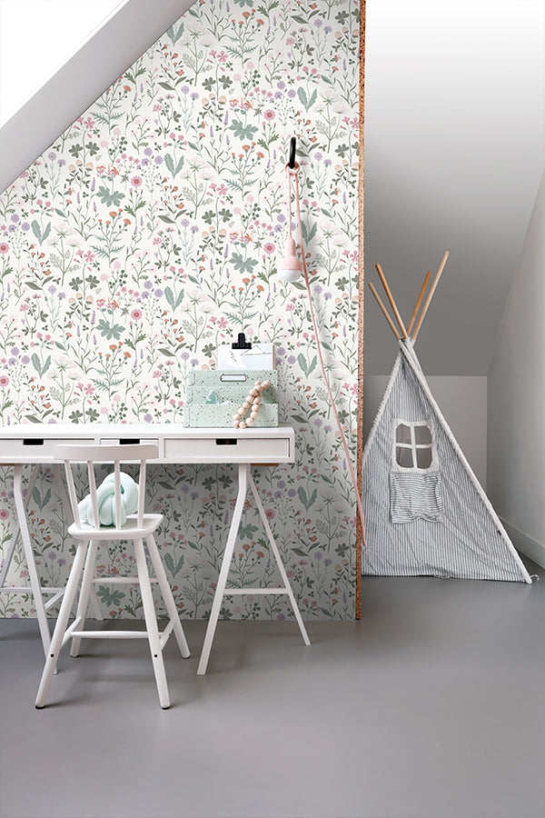 letitia-purple-summer-meadows-wallpaper-york-wallcoverings-dd139482 - York Wallcoverings Wallpaper