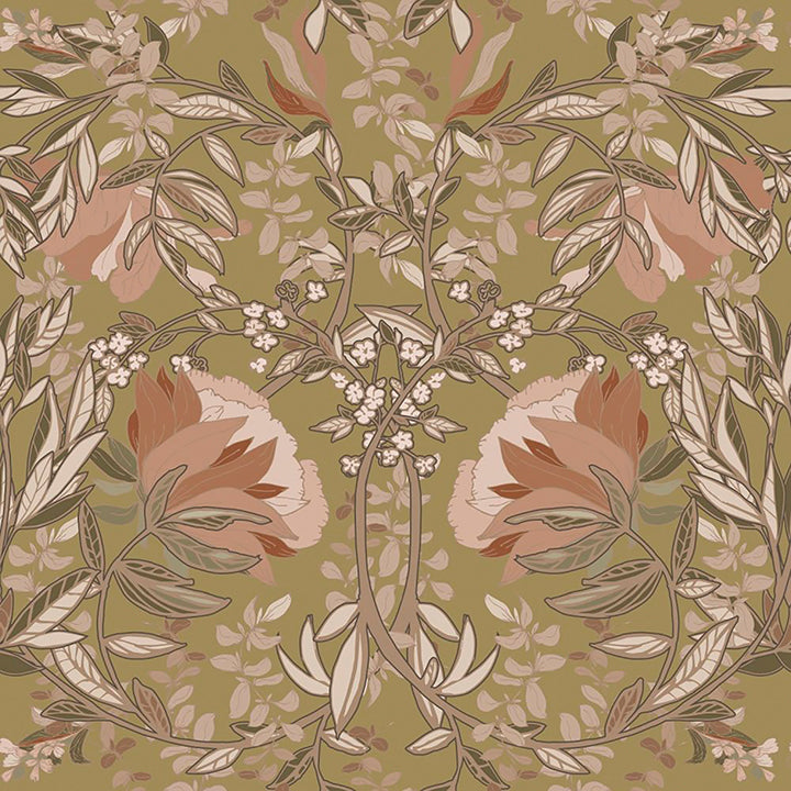 ester-gold-nouveau-blooms-wallpaper-york-wallcoverings-dd139568 - York Wallcoverings Wallpaper