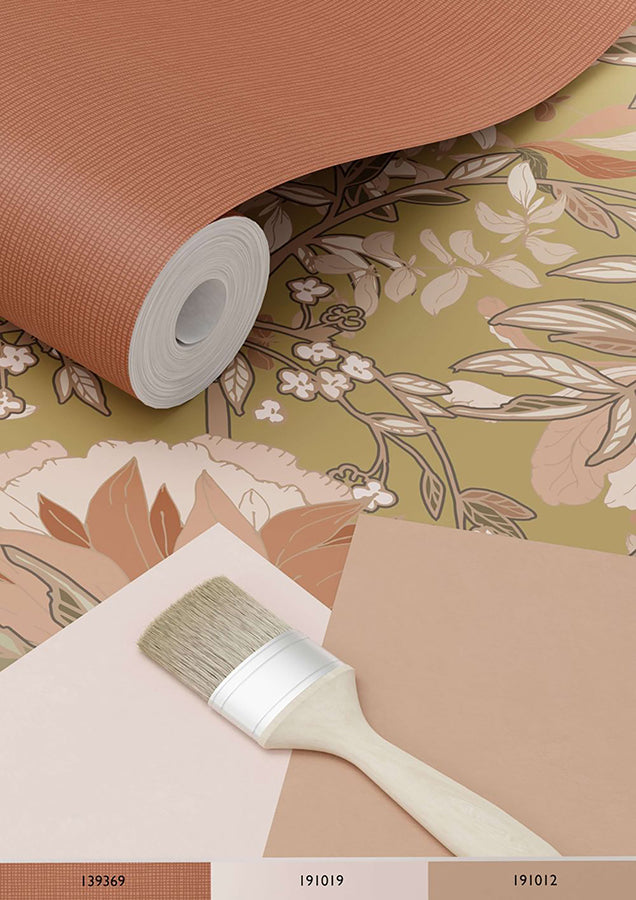 ester-gold-nouveau-blooms-wallpaper-york-wallcoverings-dd139568 - York Wallcoverings Wallpaper