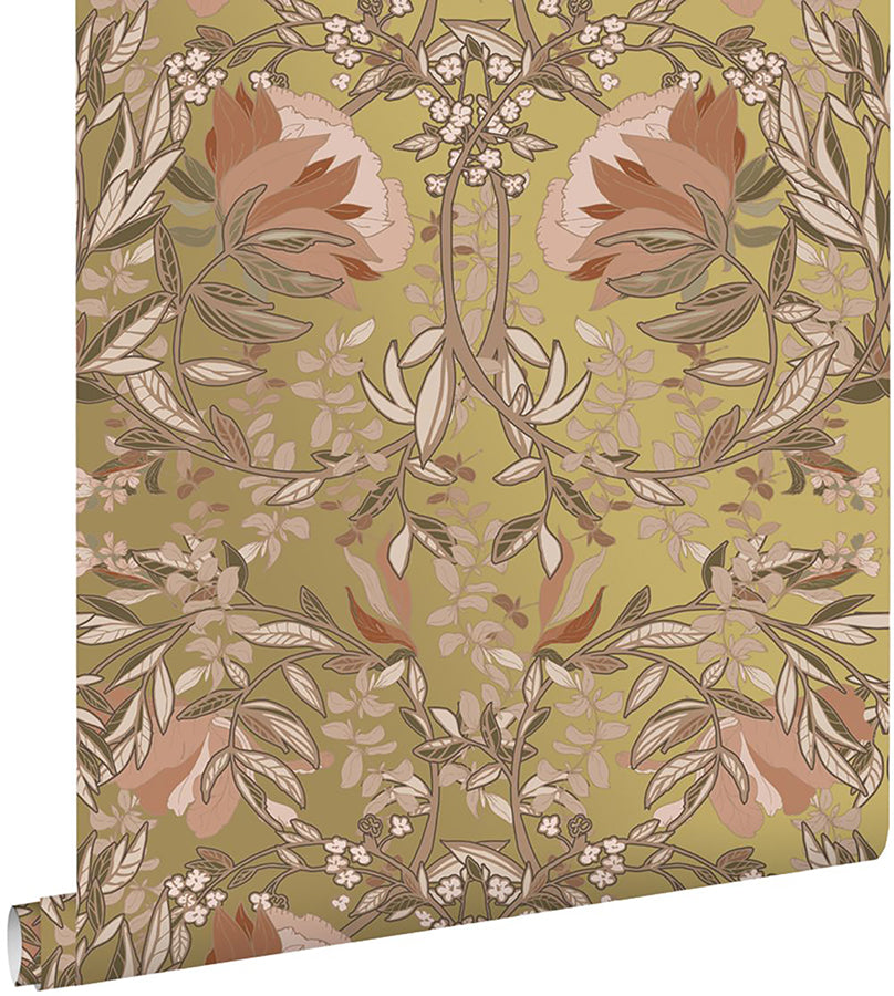 ester-gold-nouveau-blooms-wallpaper-york-wallcoverings-dd139568 - York Wallcoverings Wallpaper