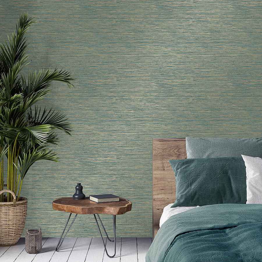 Fusion Teal Plain Wallpaper - York Wallcoverings - M1768 - York Wallcoverings Wallpaper