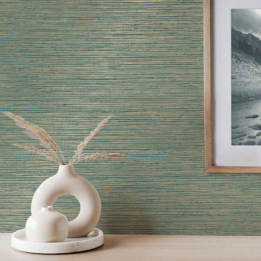 Fusion Teal Plain Wallpaper - York Wallcoverings - M1768 - York Wallcoverings Wallpaper