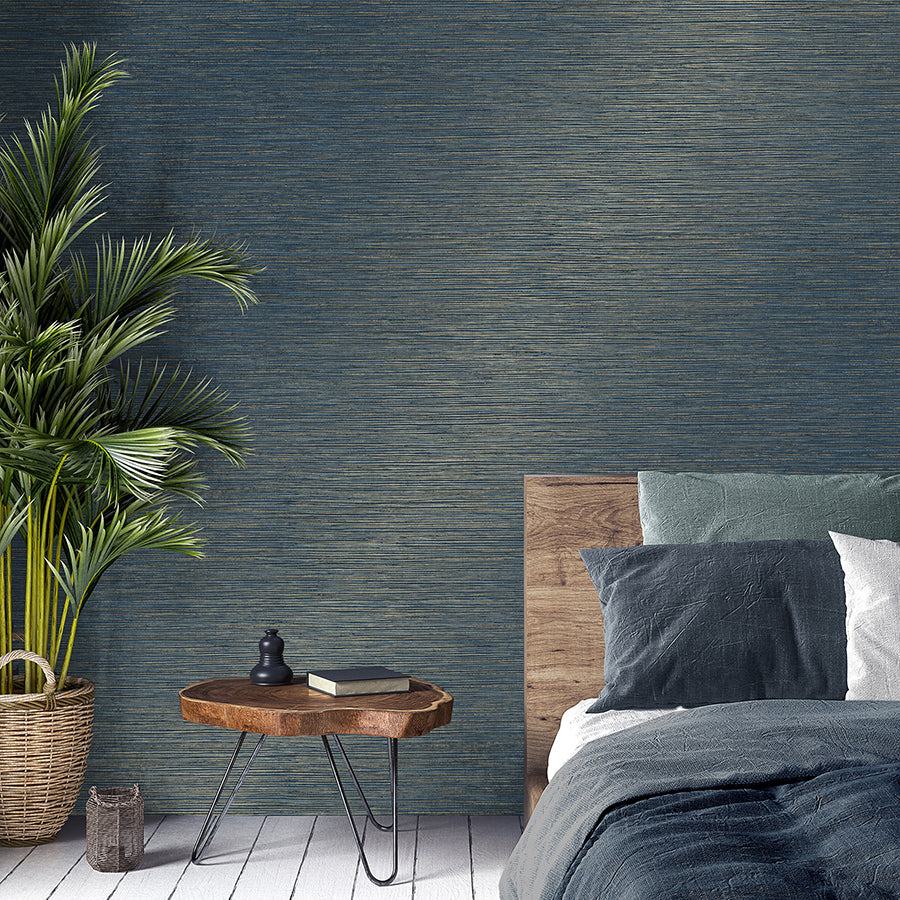 fusion-navy-plain-wallpaper-york-wallcoverings-m1769 - York Wallpaper Wallpaper
