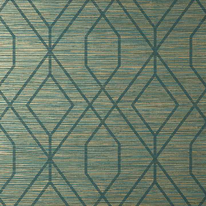 Fusion Teal Trellis Wallpaper - York Wallcoverings - M1773 - York Wallcoverings Wallpaper