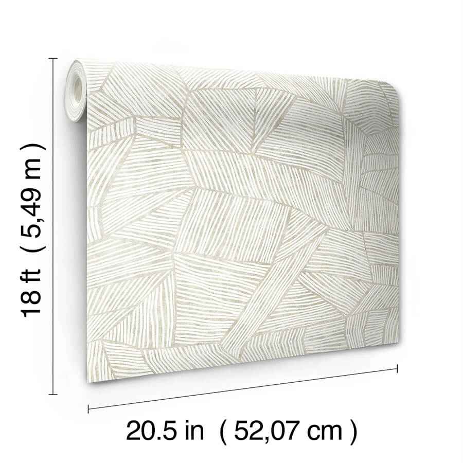 Zen Garden Cream Peel and Stick Wallpaper - York Wallcoverings - NUS6213 - York Wallcoverings Wallpaper
