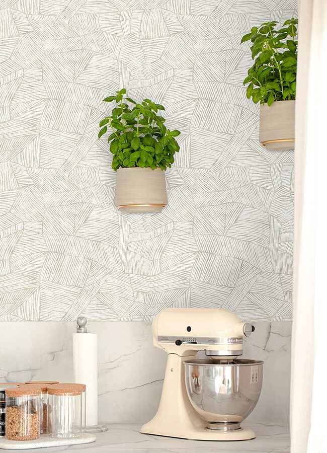 Zen Garden Cream Peel and Stick Wallpaper - York Wallcoverings - NUS6213 - York Wallcoverings Wallpaper