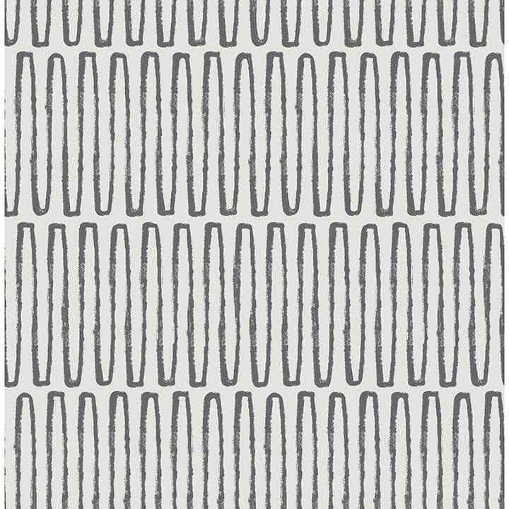 Porter Charcoal Peel and Stick Wallpaper - York Wallcoverings - NUS6220