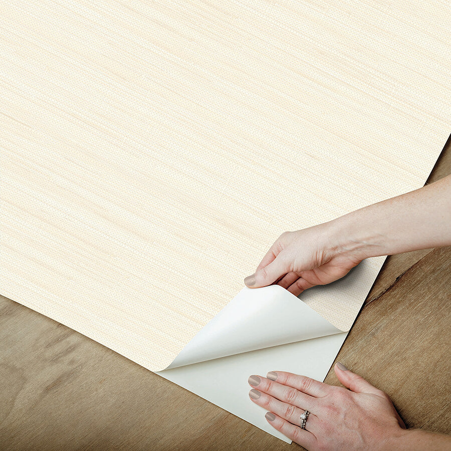 cashmere-classic-faux-grasscloth-peel-and-stick-wallpaper-york-wallcoverings-sss6013 - York Wallcoverings Wallpaper