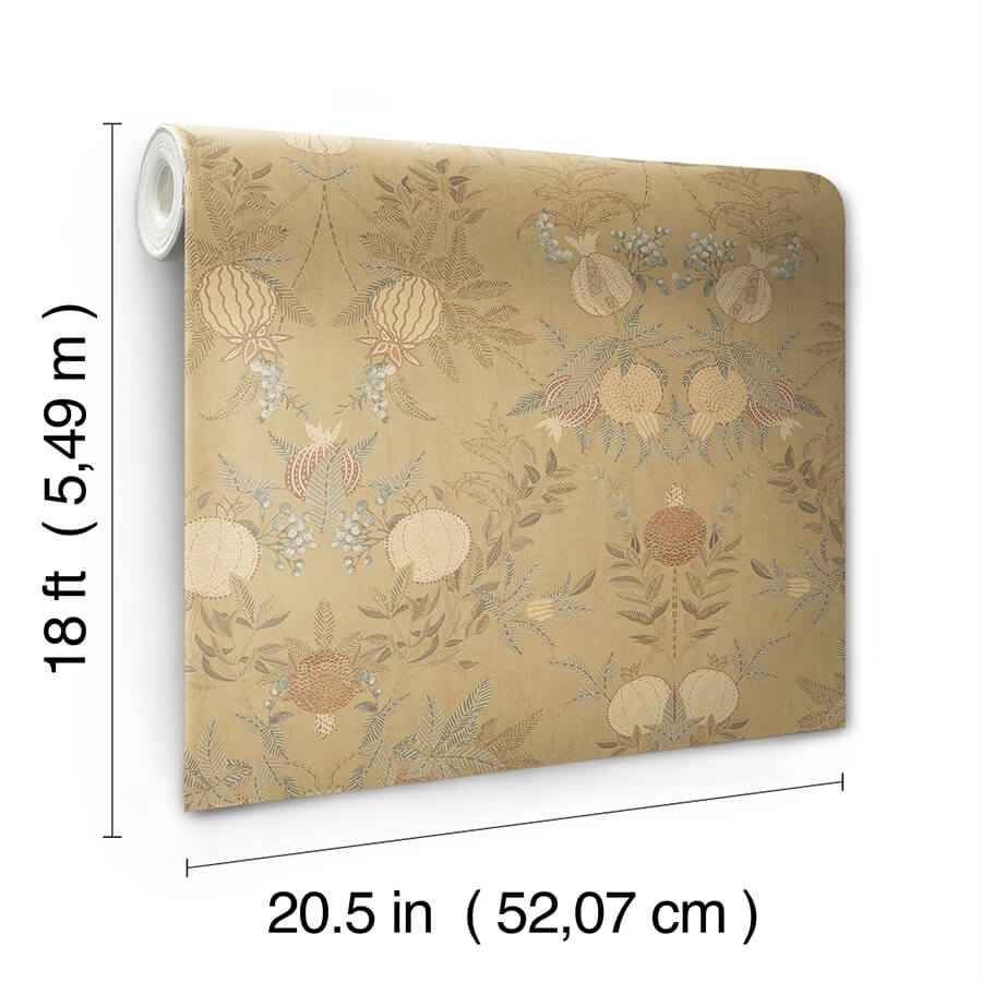 Melograno Wheat Peel & Stick Wallpaper - York Wallcoverings - CJS6318 - York Wallcoverings Wallpaper