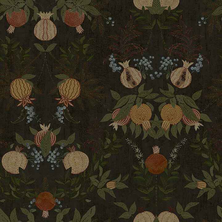 Melograno Cinder Peel & Stick Wallpaper - York Wallcoverings - CJS6319