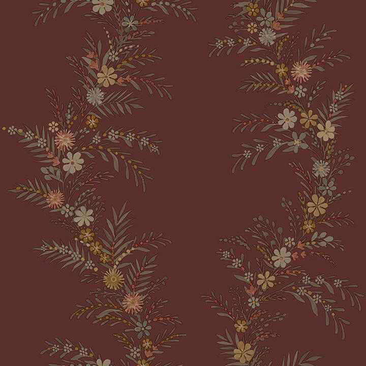 Posy Cranberry Peel & Stick Wallpaper - York Wallcoverings - CJS6322 - York Wallcoverings Wallpaper